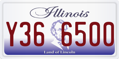IL license plate Y366500