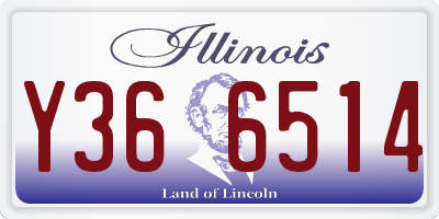 IL license plate Y366514