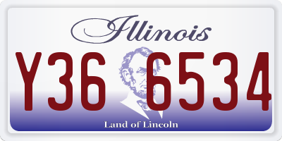 IL license plate Y366534
