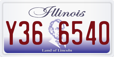 IL license plate Y366540