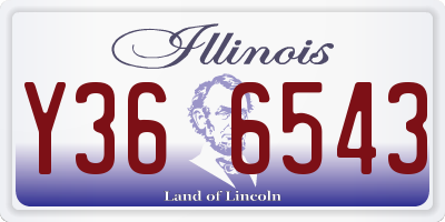 IL license plate Y366543