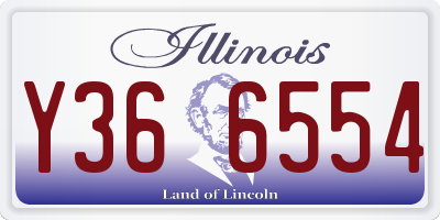 IL license plate Y366554