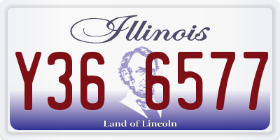 IL license plate Y366577