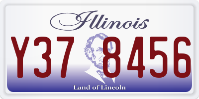 IL license plate Y378456