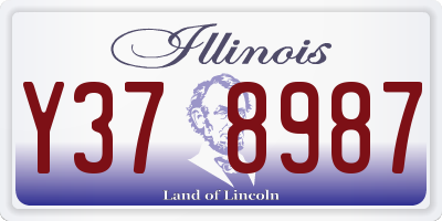 IL license plate Y378987