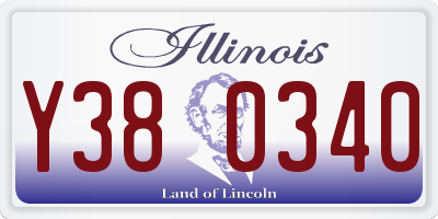 IL license plate Y380340