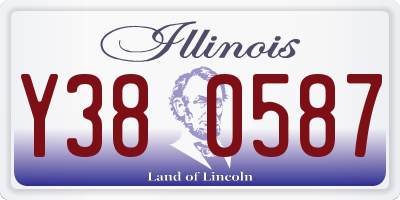 IL license plate Y380587