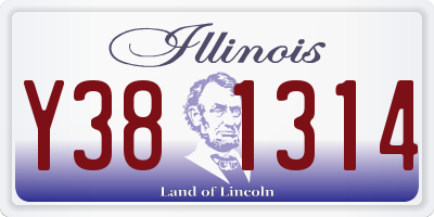 IL license plate Y381314