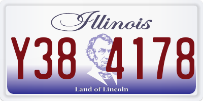 IL license plate Y384178