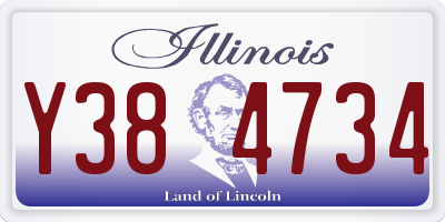 IL license plate Y384734