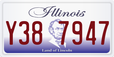 IL license plate Y387947