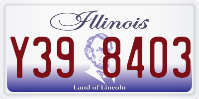 IL license plate Y398403