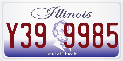 IL license plate Y399985