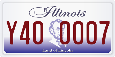 IL license plate Y400007