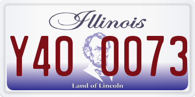 IL license plate Y400073