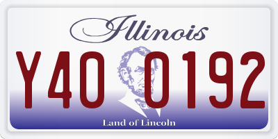 IL license plate Y400192