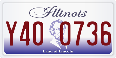 IL license plate Y400736