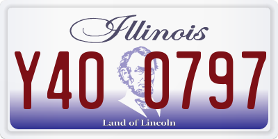 IL license plate Y400797