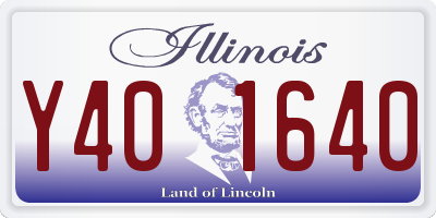 IL license plate Y401640