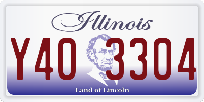 IL license plate Y403304