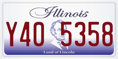 IL license plate Y405358