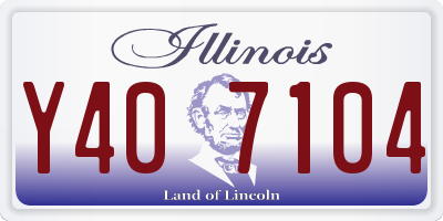 IL license plate Y407104