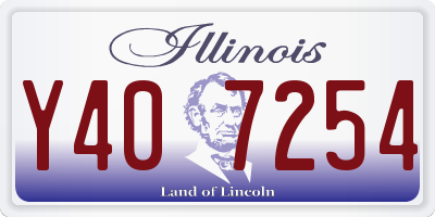 IL license plate Y407254