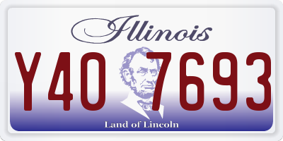 IL license plate Y407693