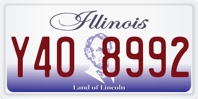 IL license plate Y408992