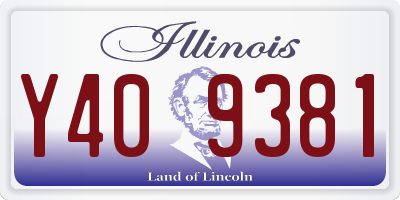 IL license plate Y409381