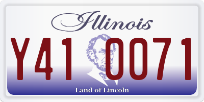 IL license plate Y410071