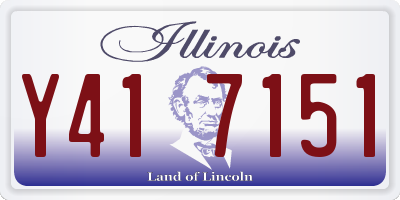 IL license plate Y417151