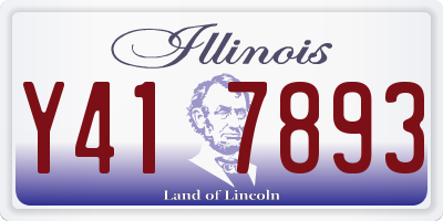 IL license plate Y417893