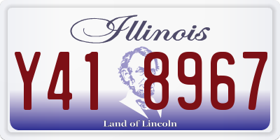 IL license plate Y418967