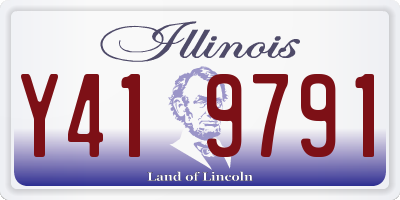 IL license plate Y419791