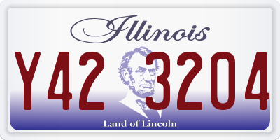 IL license plate Y423204