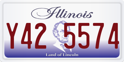 IL license plate Y425574