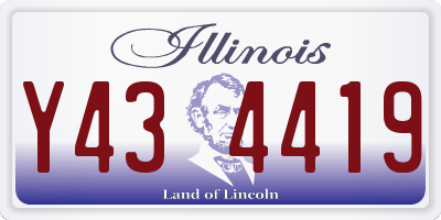 IL license plate Y434419