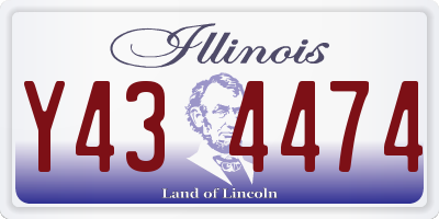 IL license plate Y434474