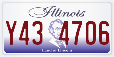 IL license plate Y434706