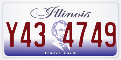 IL license plate Y434749