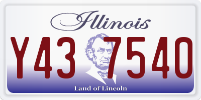 IL license plate Y437540