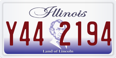 IL license plate Y442194