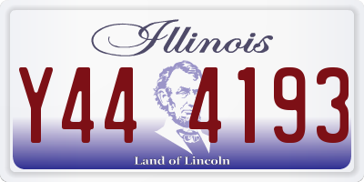 IL license plate Y444193
