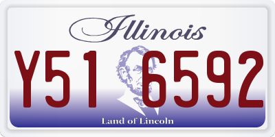 IL license plate Y516592