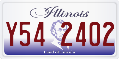 IL license plate Y542402