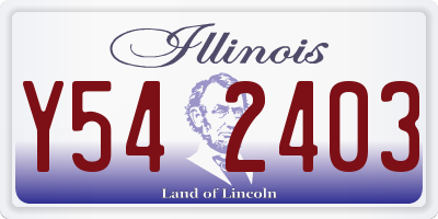 IL license plate Y542403