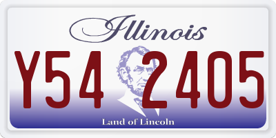 IL license plate Y542405