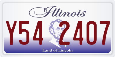 IL license plate Y542407