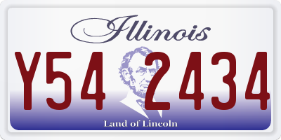 IL license plate Y542434